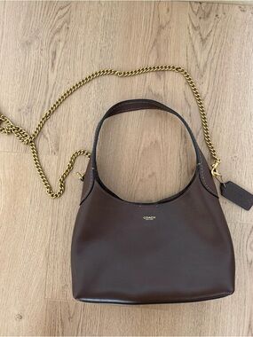 Coach Brooklyn Shoulder Bag 23 Brown Leather